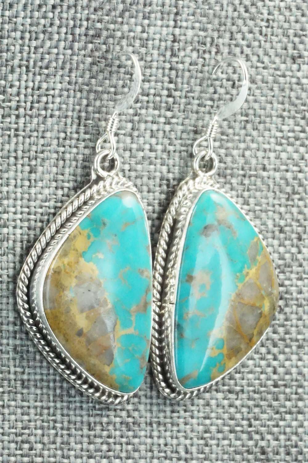 Turquoise & Sterling Silver Earrings - Rosie Chee