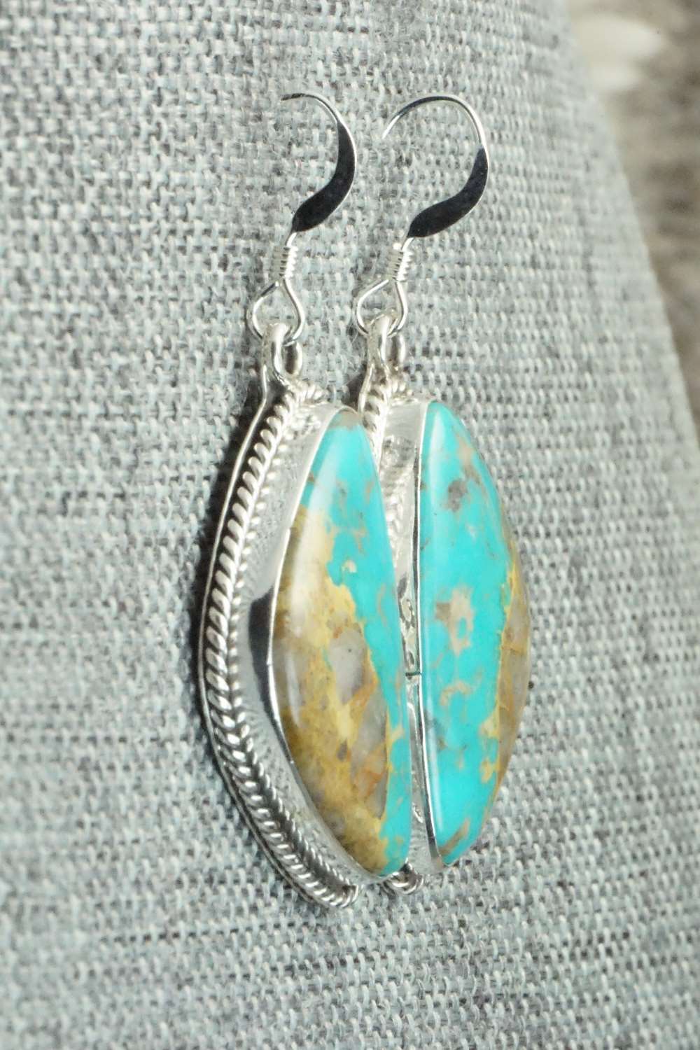 Turquoise & Sterling Silver Earrings - Rosie Chee