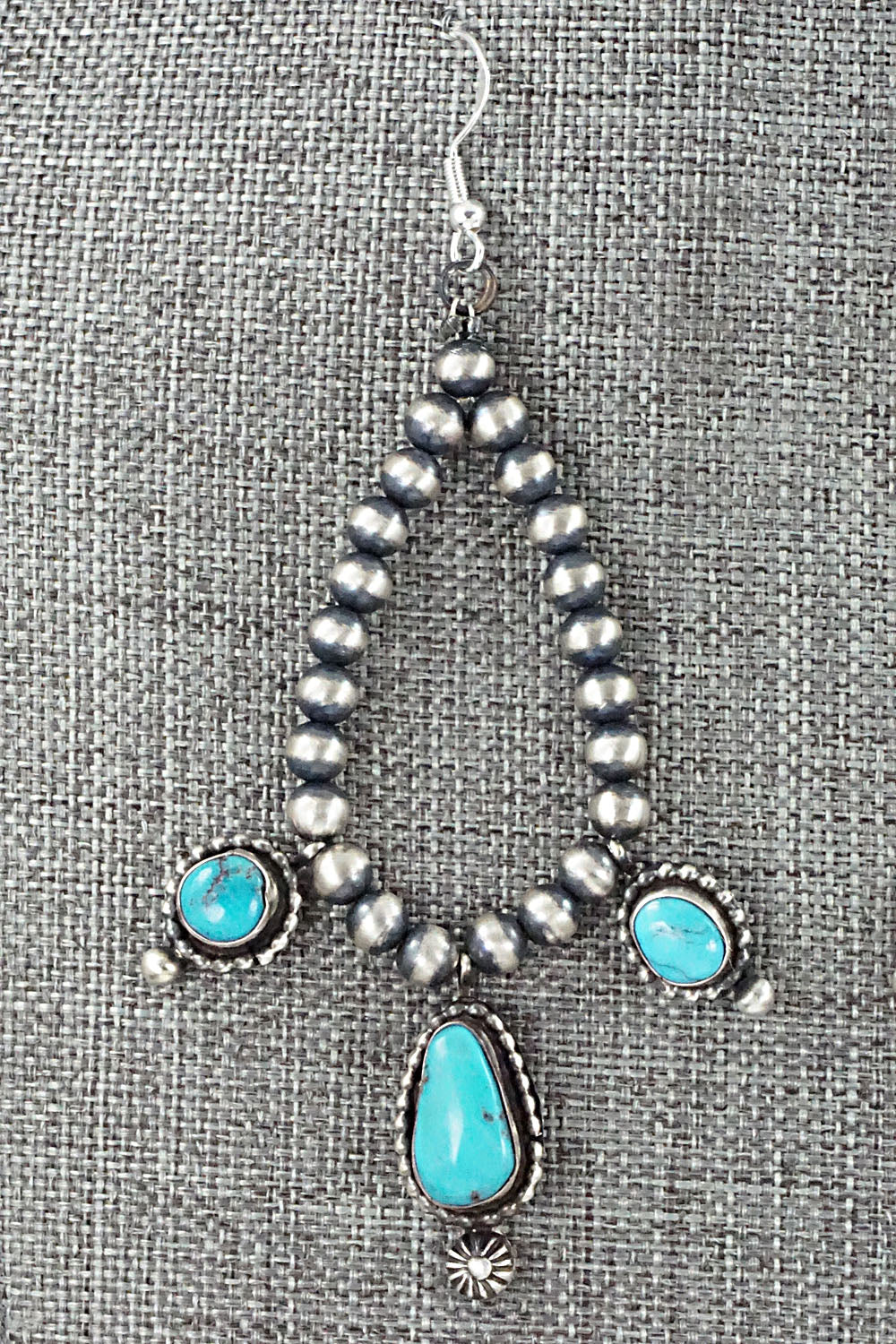 Turquoise & Sterling Silver Earrings - Wilson Dawes