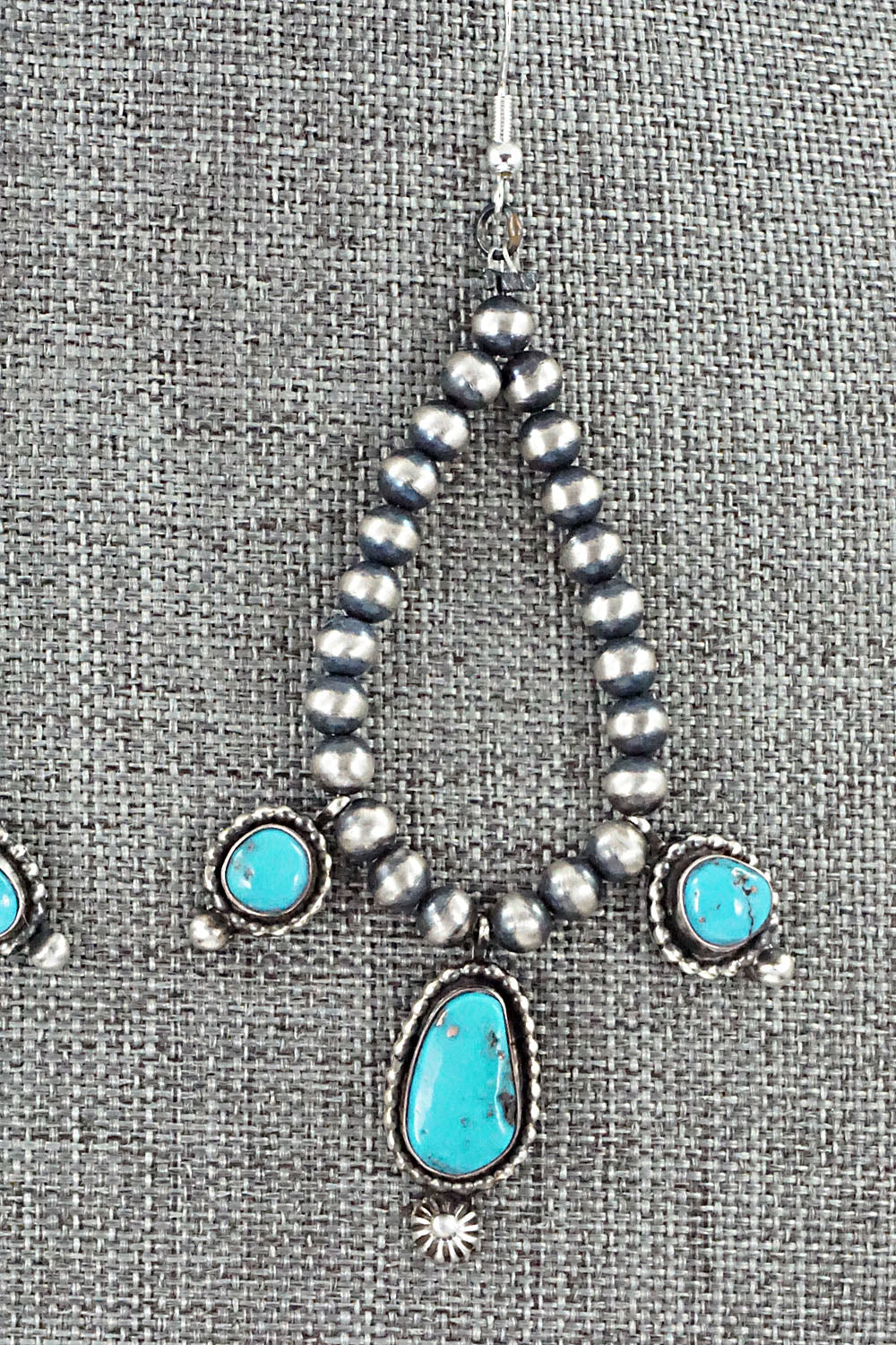 Turquoise & Sterling Silver Earrings - Wilson Dawes