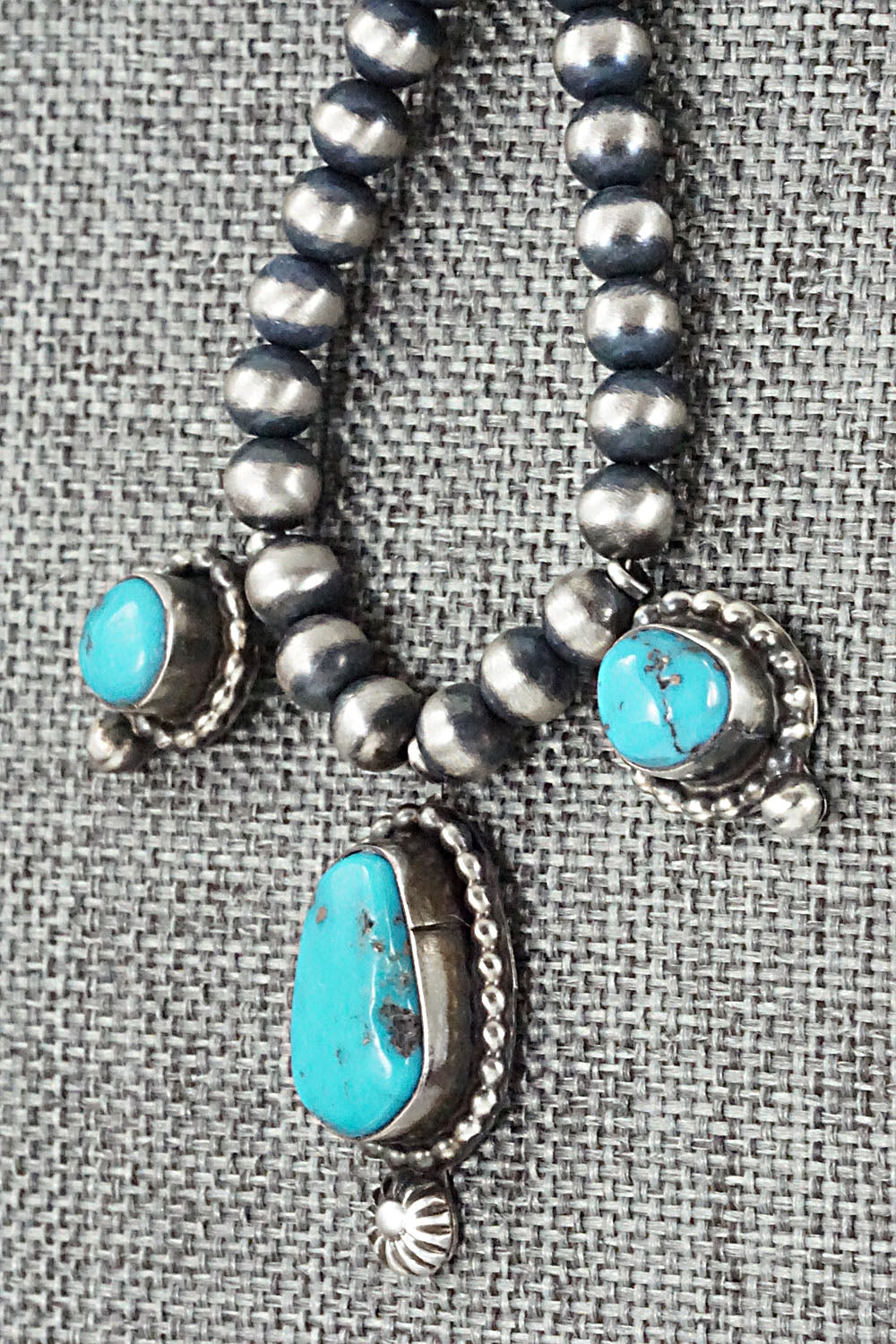 Turquoise & Sterling Silver Earrings - Wilson Dawes