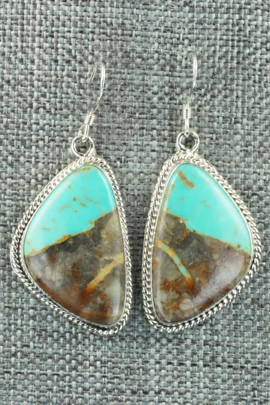 Turquoise & Sterling Silver Earrings - Rosie Chee