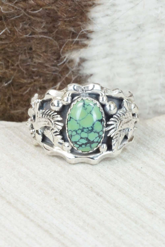 Turquoise & Sterling Silver Ring - Genevieve Francisco - Size 10.75