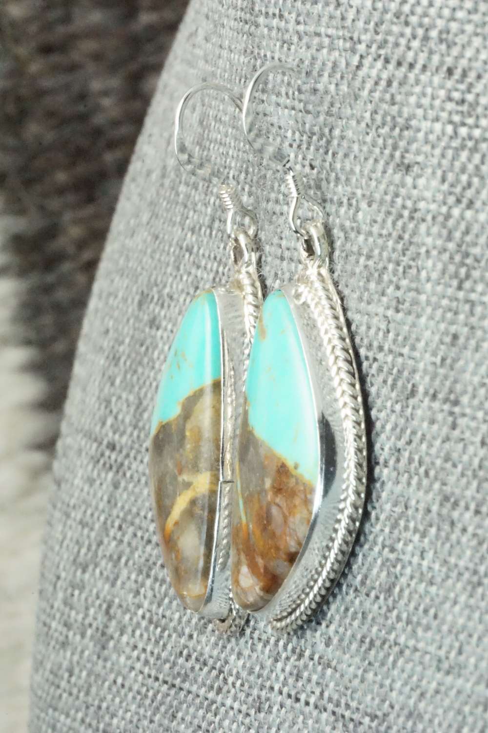 Turquoise & Sterling Silver Earrings - Rosie Chee