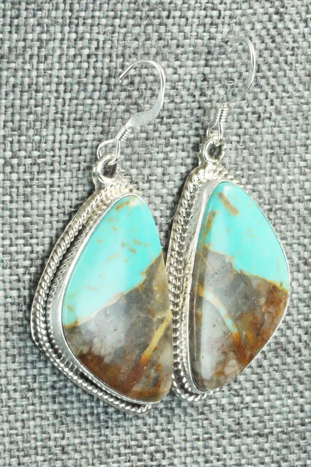 Turquoise & Sterling Silver Earrings - Rosie Chee