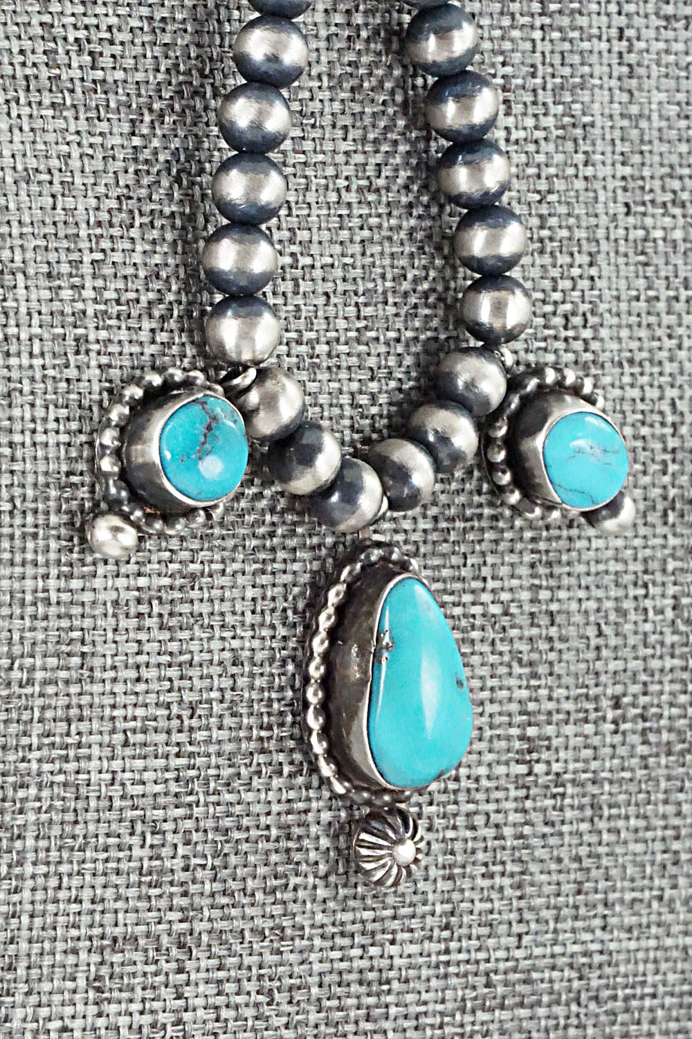 Turquoise & Sterling Silver Earrings - Wilson Dawes