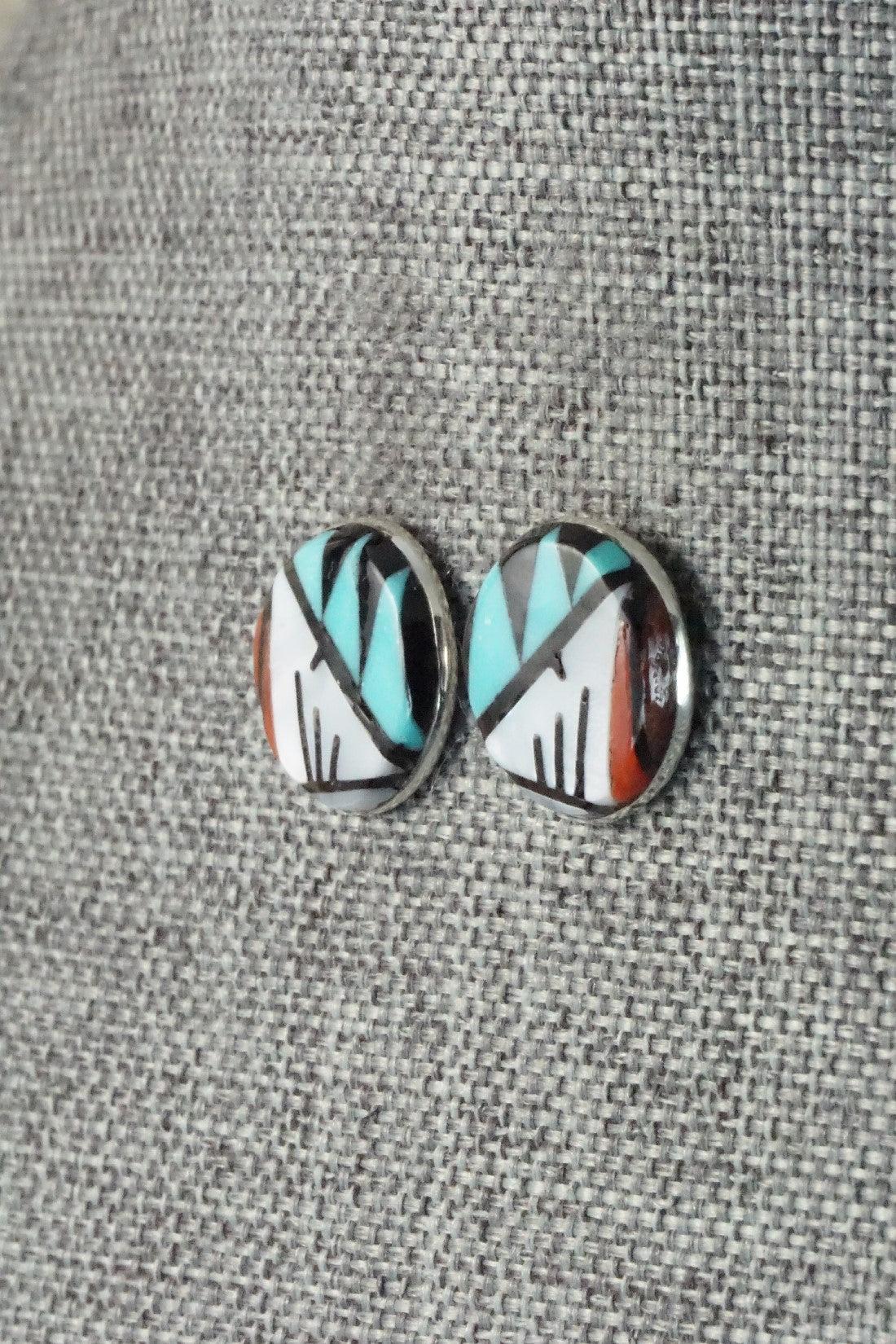 Multi Stone & Sterling Silver Earrings - Leif Esalio