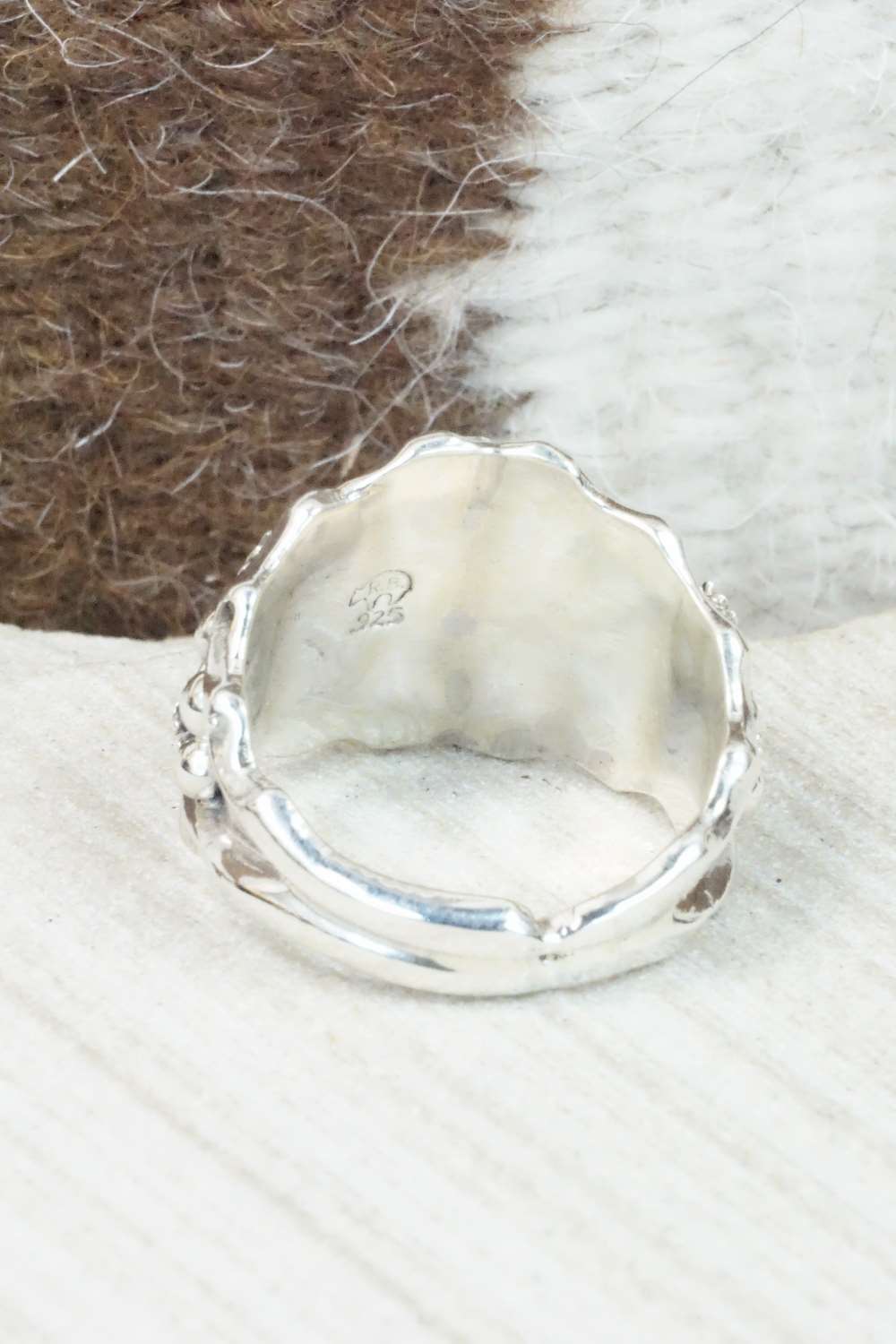 Turquoise & Sterling Silver Ring - Genevieve Francisco - Size 10.75