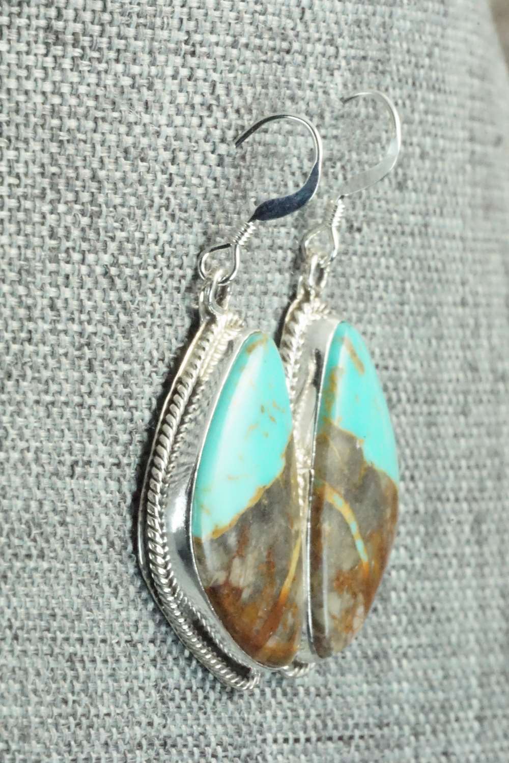 Turquoise & Sterling Silver Earrings - Rosie Chee