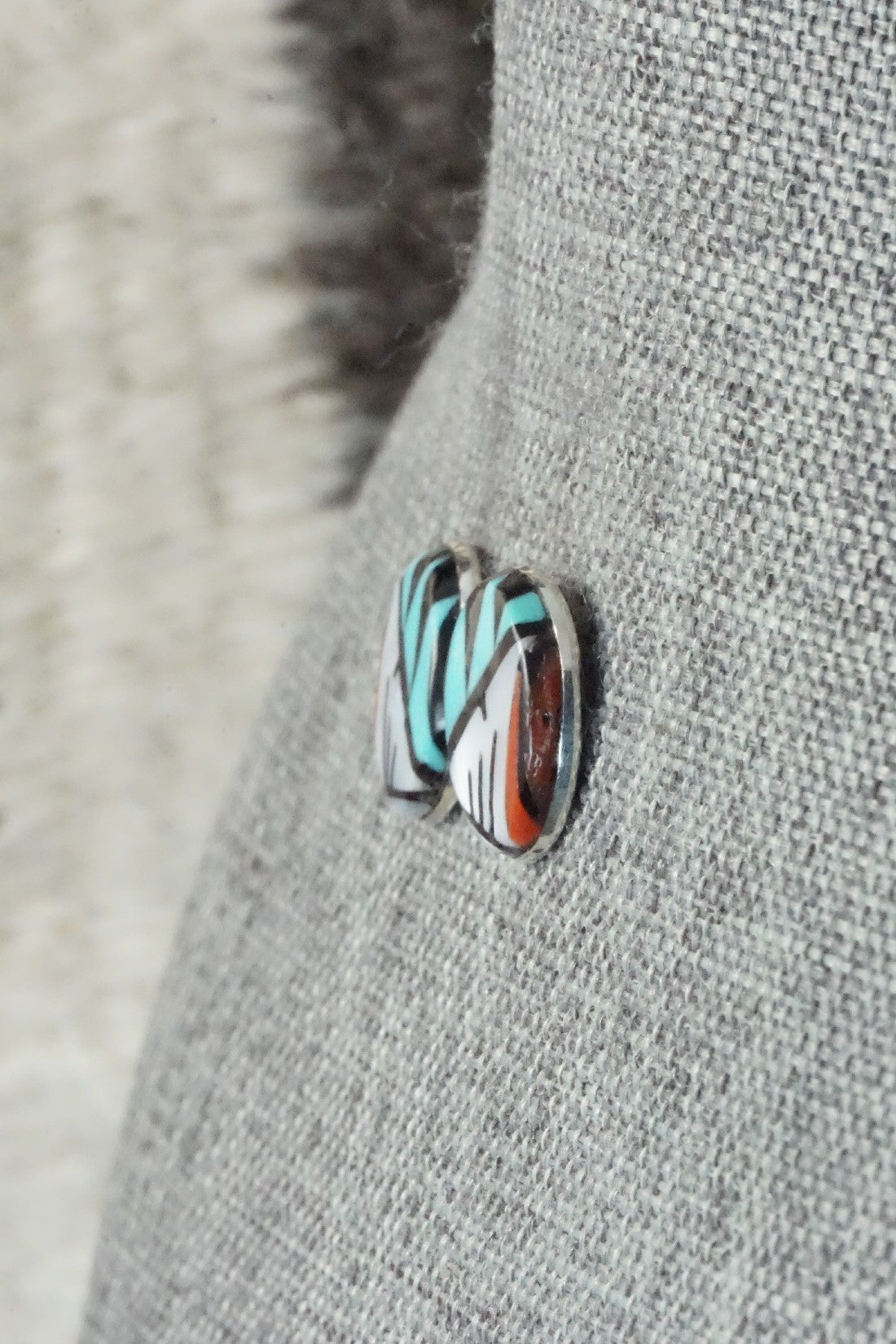 Multi Stone & Sterling Silver Earrings - Leif Esalio