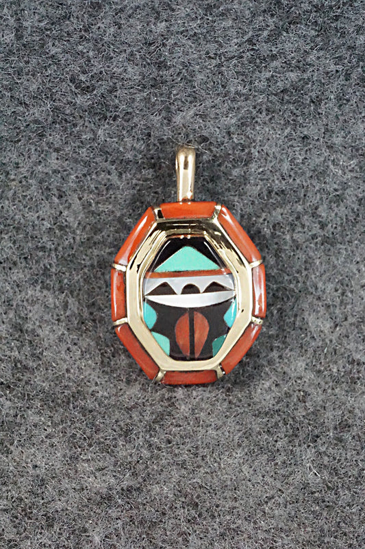 Multi Stone & 14K Gold Inlay Pendant - Wayne Quam