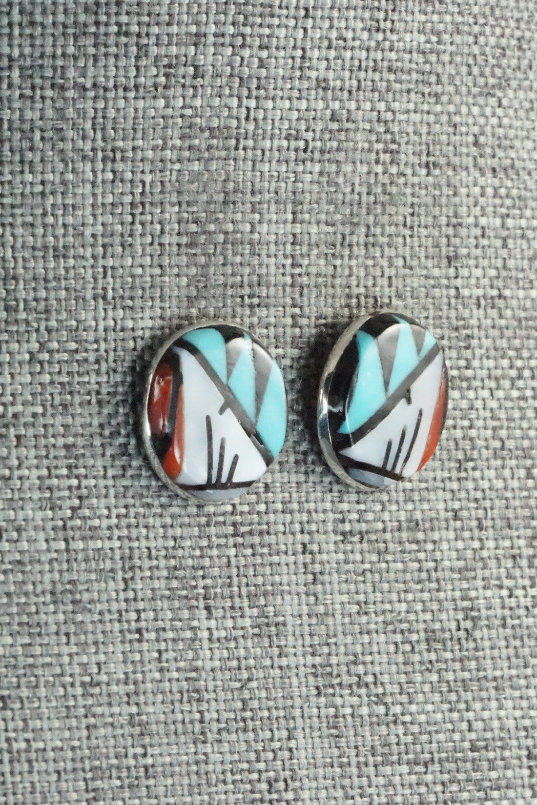 Multi Stone & Sterling Silver Earrings - Leif Esalio