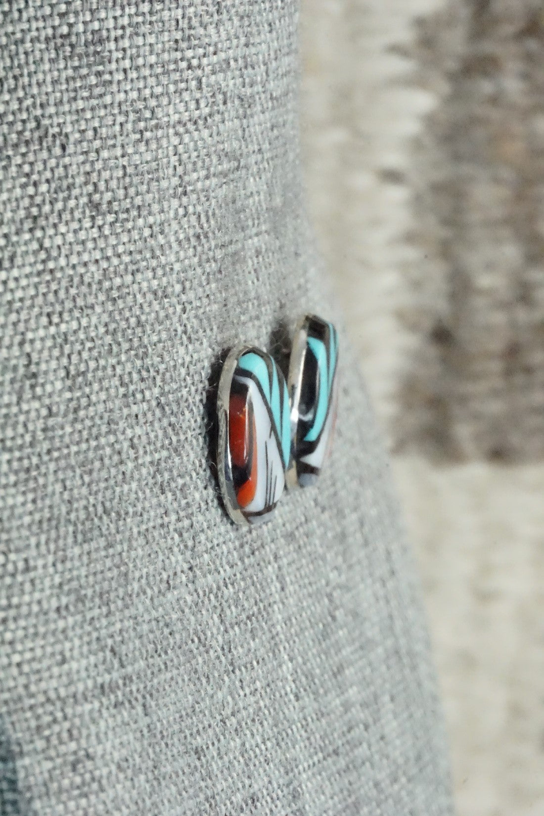 Multi Stone & Sterling Silver Earrings - Leif Esalio