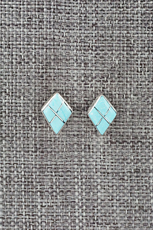 Turquoise & Sterling Silver Earrings - Doreen Lurkie