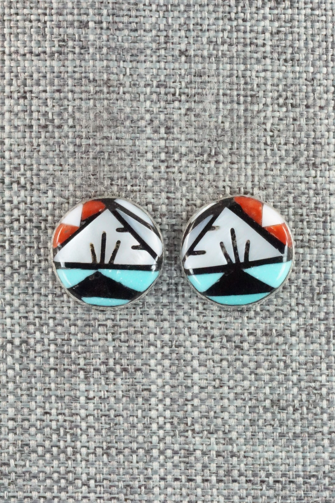 Multi Stone & Sterling Silver Earrings - Leif Esalio