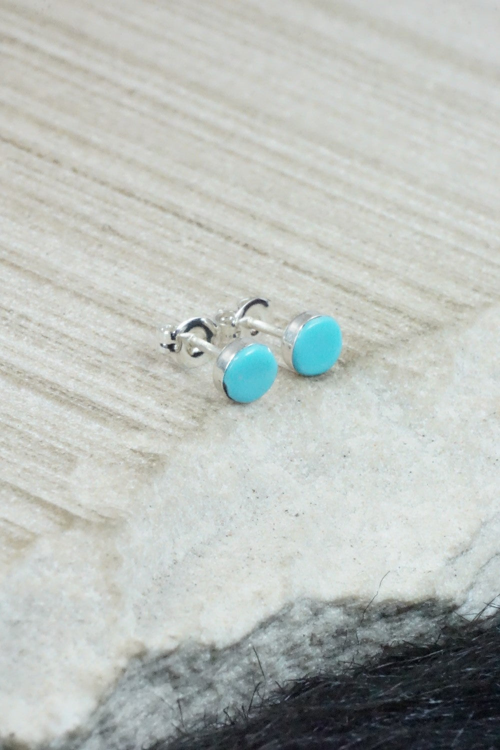 Turquoise & Sterling Silver Earrings - Angie Rosetta