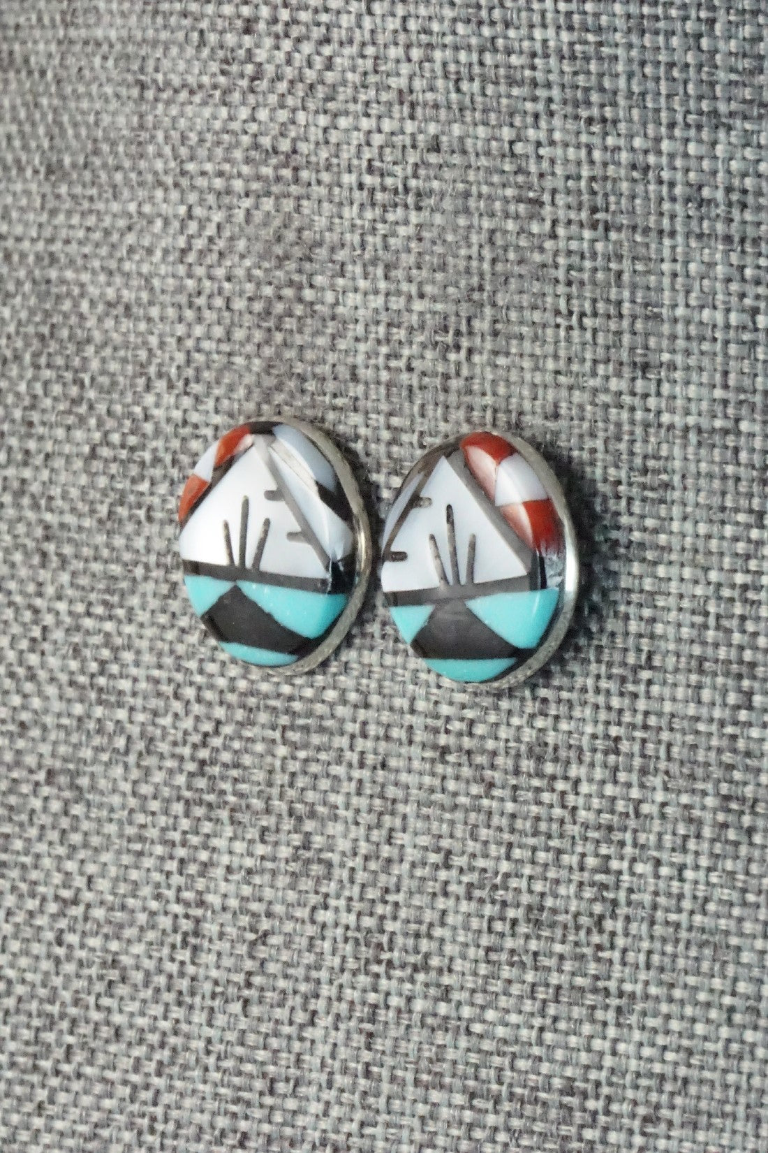 Multi Stone & Sterling Silver Earrings - Leif Esalio