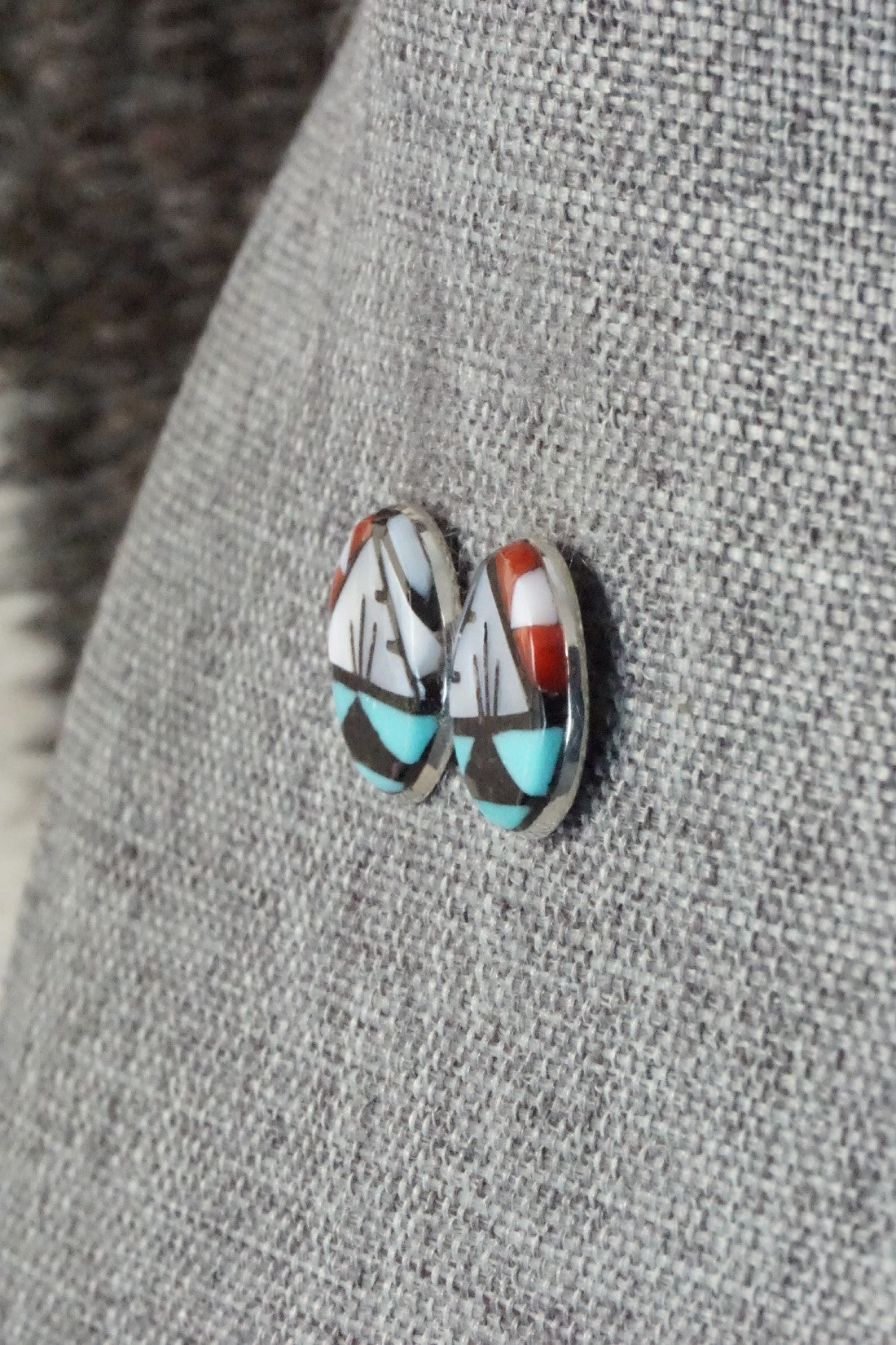 Multi Stone & Sterling Silver Earrings - Leif Esalio