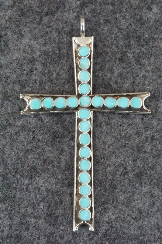 Turquoise & Sterling Silver Pendant - Vincent Abeita