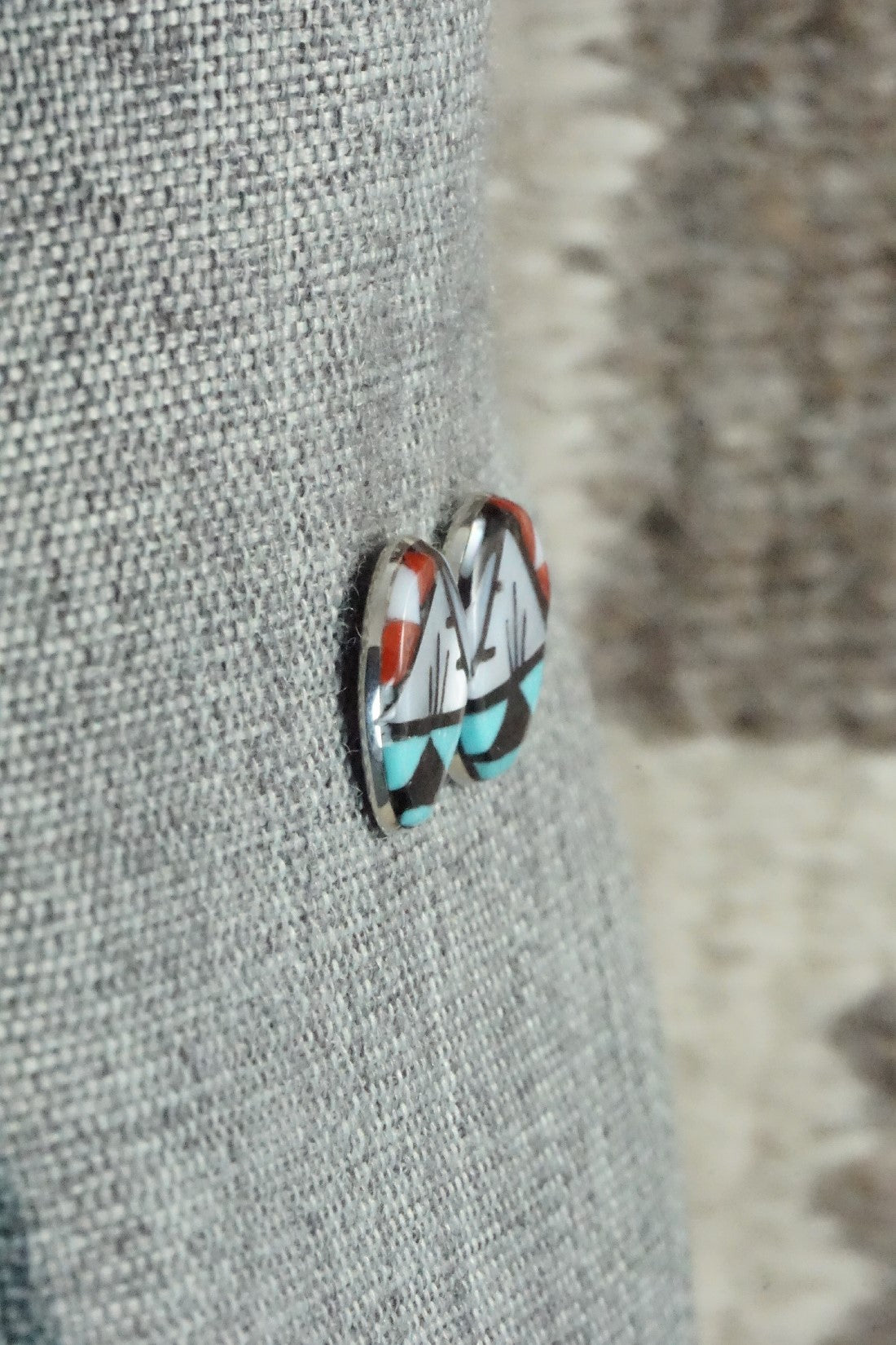Multi Stone & Sterling Silver Earrings - Leif Esalio