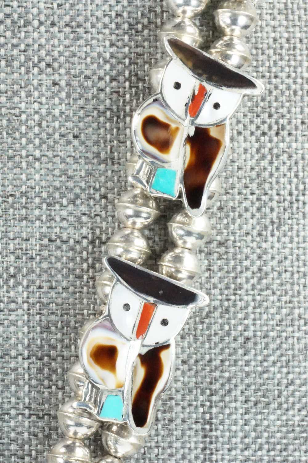 Multi Stone and Sterling Silver Inlay Necklace Set - Pitkin Natewa