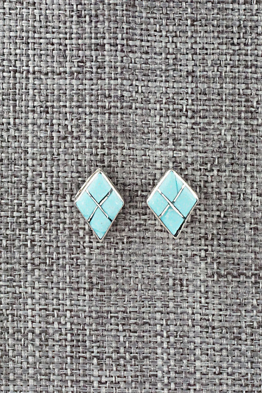 Turquoise & Sterling Silver Earrings - Doreen Lurkie