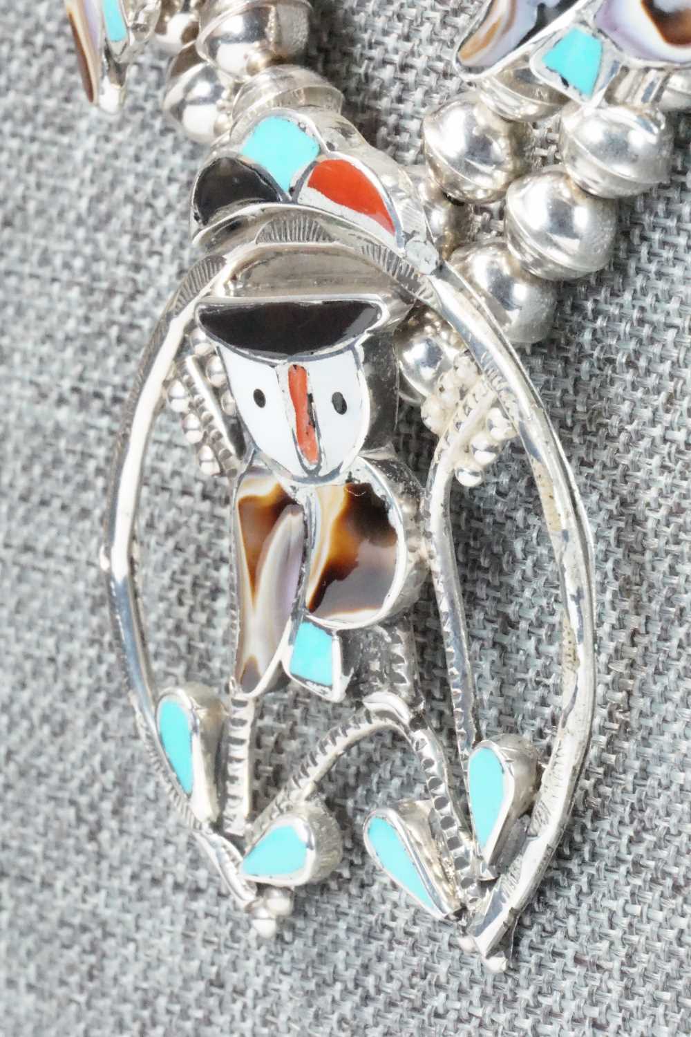 Multi Stone and Sterling Silver Inlay Necklace Set - Pitkin Natewa