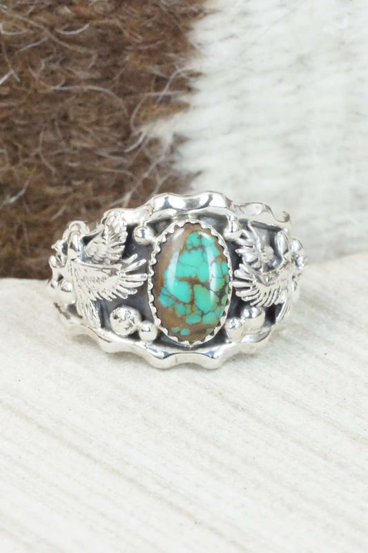 Turquoise & Sterling Silver Ring - Genevieve Francisco - Size 11.5