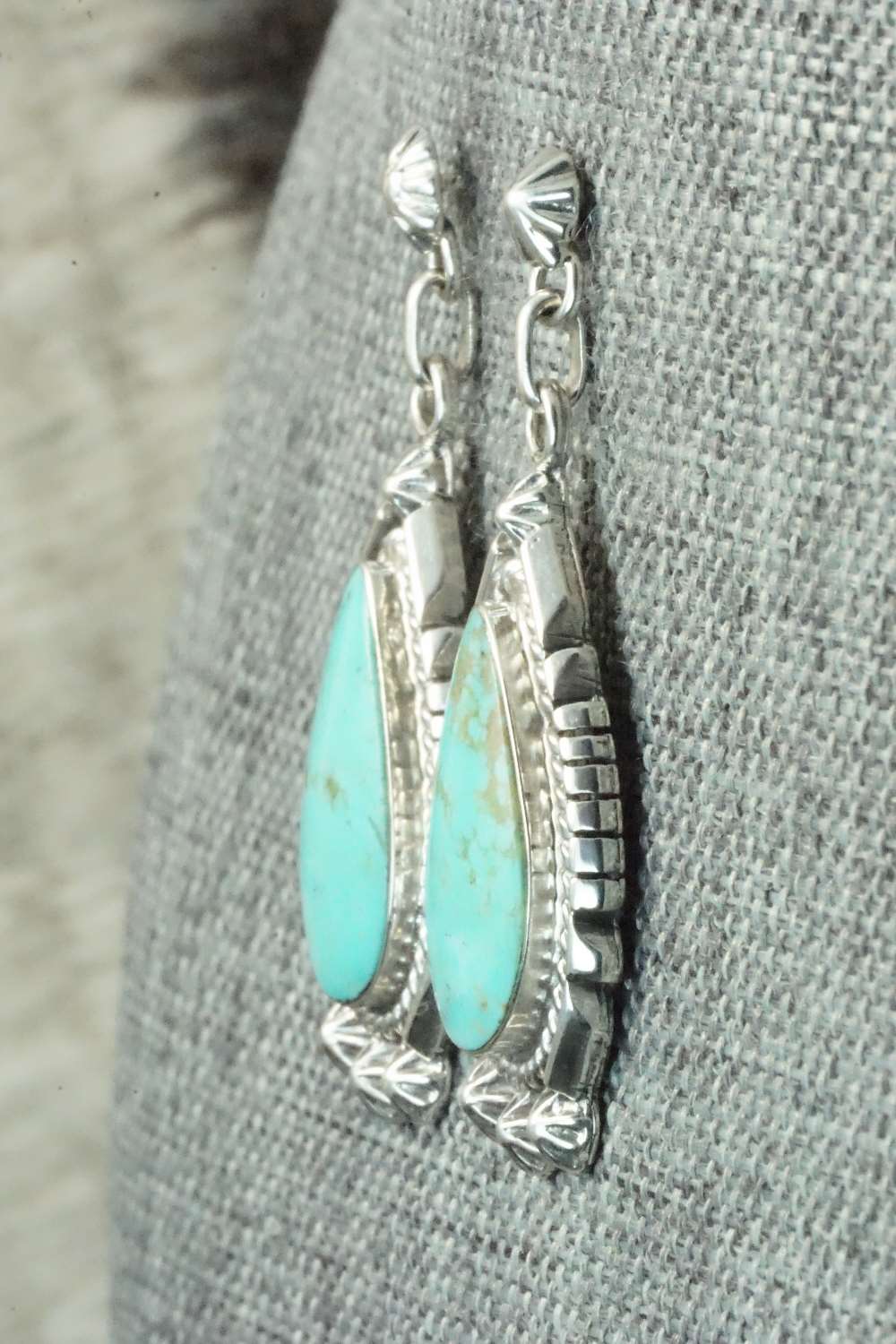 Turquoise & Sterling Silver Earrings - Annie Spencer