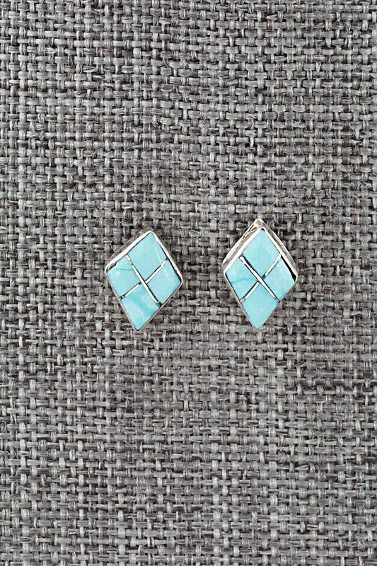 Turquoise & Sterling Silver Earrings - Doreen Lurkie