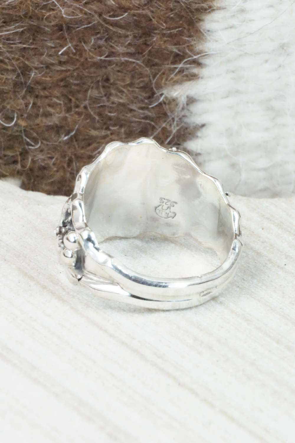 Turquoise & Sterling Silver Ring - Genevieve Francisco - Size 11.5