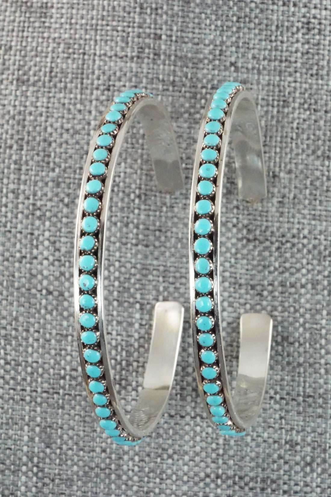 Turquoise & Sterling Silver Earrings - Lois Tzuni