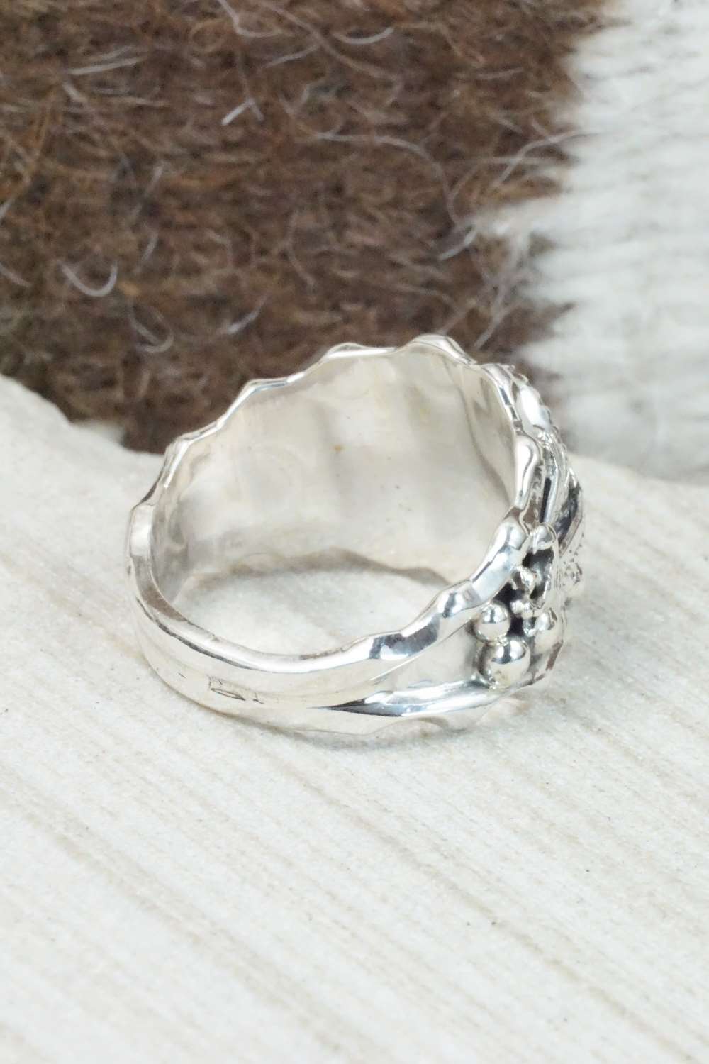 Turquoise & Sterling Silver Ring - Genevieve Francisco - Size 11.5