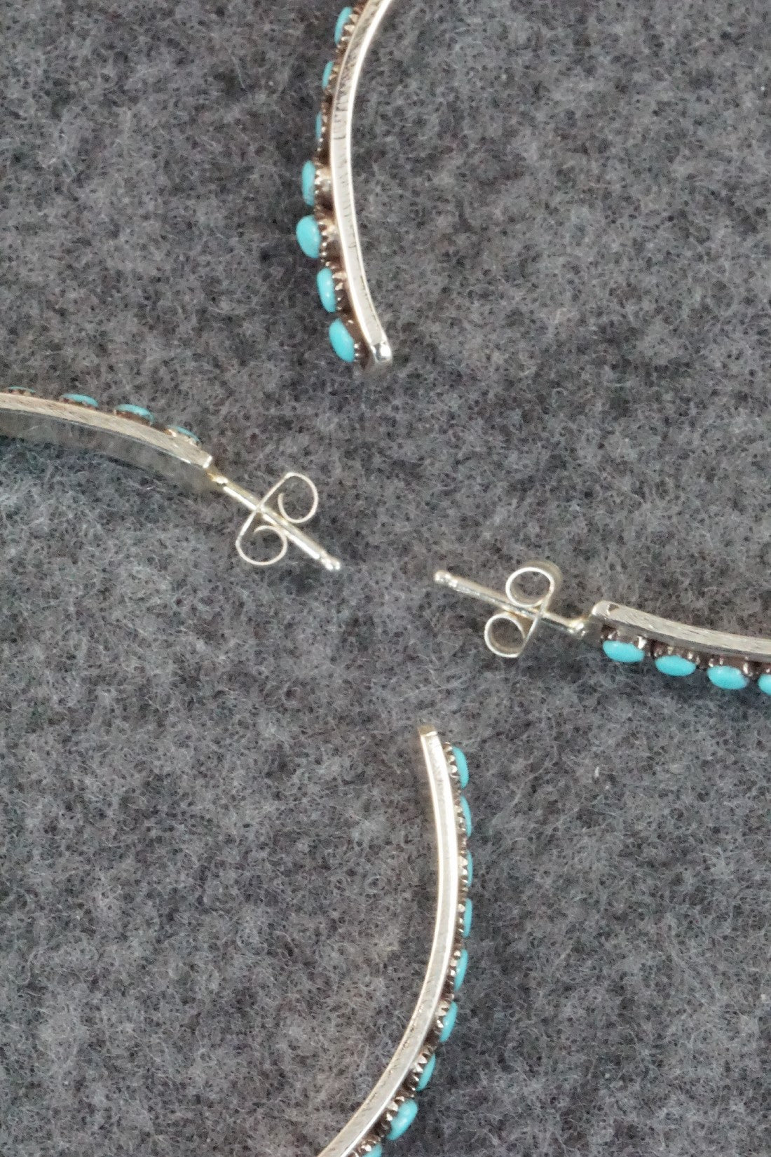Turquoise & Sterling Silver Earrings - Lois Tzuni