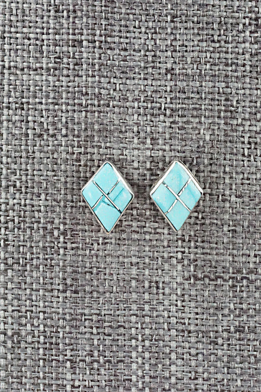 Turquoise & Sterling Silver Earrings - Doreen Lurkie