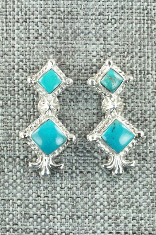 Turquoise & Sterling Silver Earrings - Sadie Jim