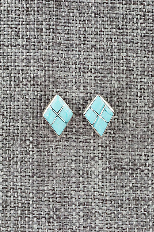 Turquoise & Sterling Silver Earrings - Doreen Lurkie