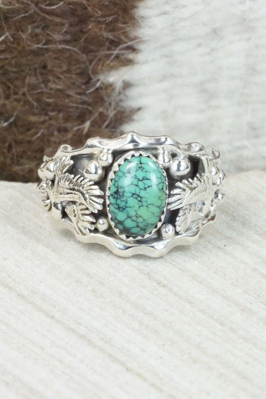 Turquoise & Sterling Silver Ring - Genevieve Francisco - Size 12.75