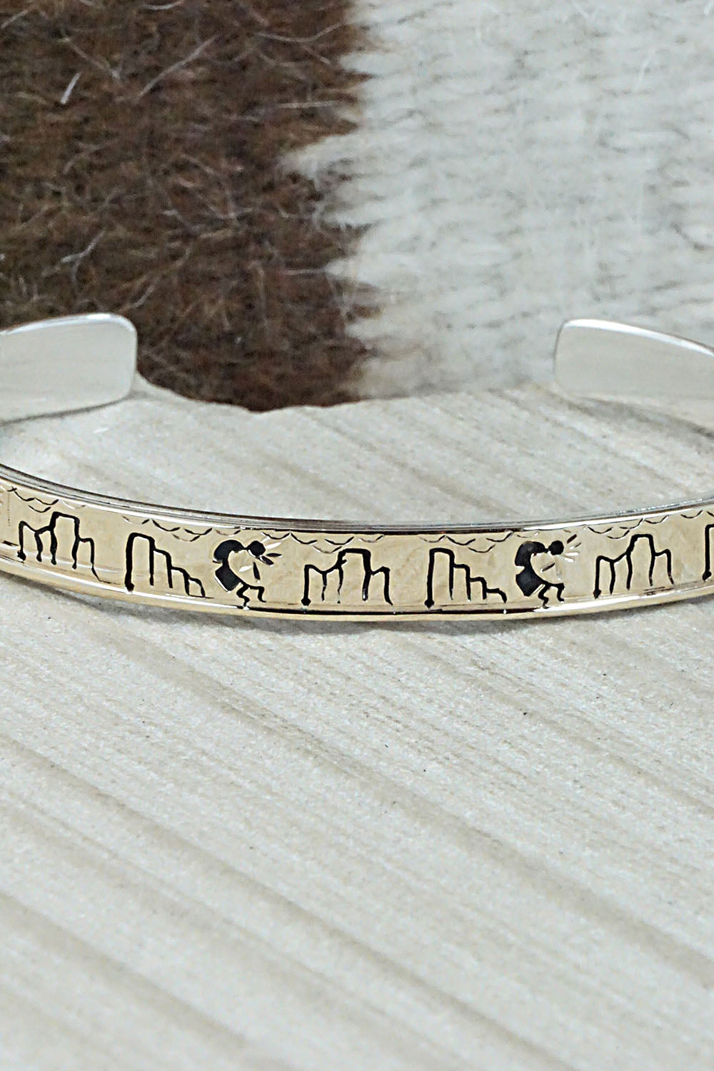 Sterling Silver & 14K Gold Fill Bracelet - Navajo