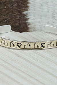 Sterling Silver & 14K Gold Fill Bracelet - Navajo