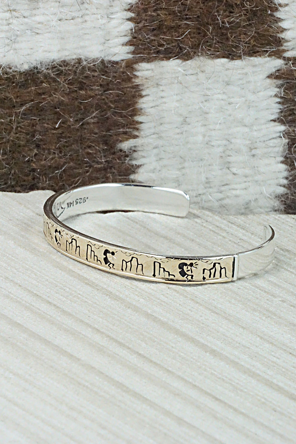 Sterling Silver & 14K Gold Fill Bracelet - Navajo