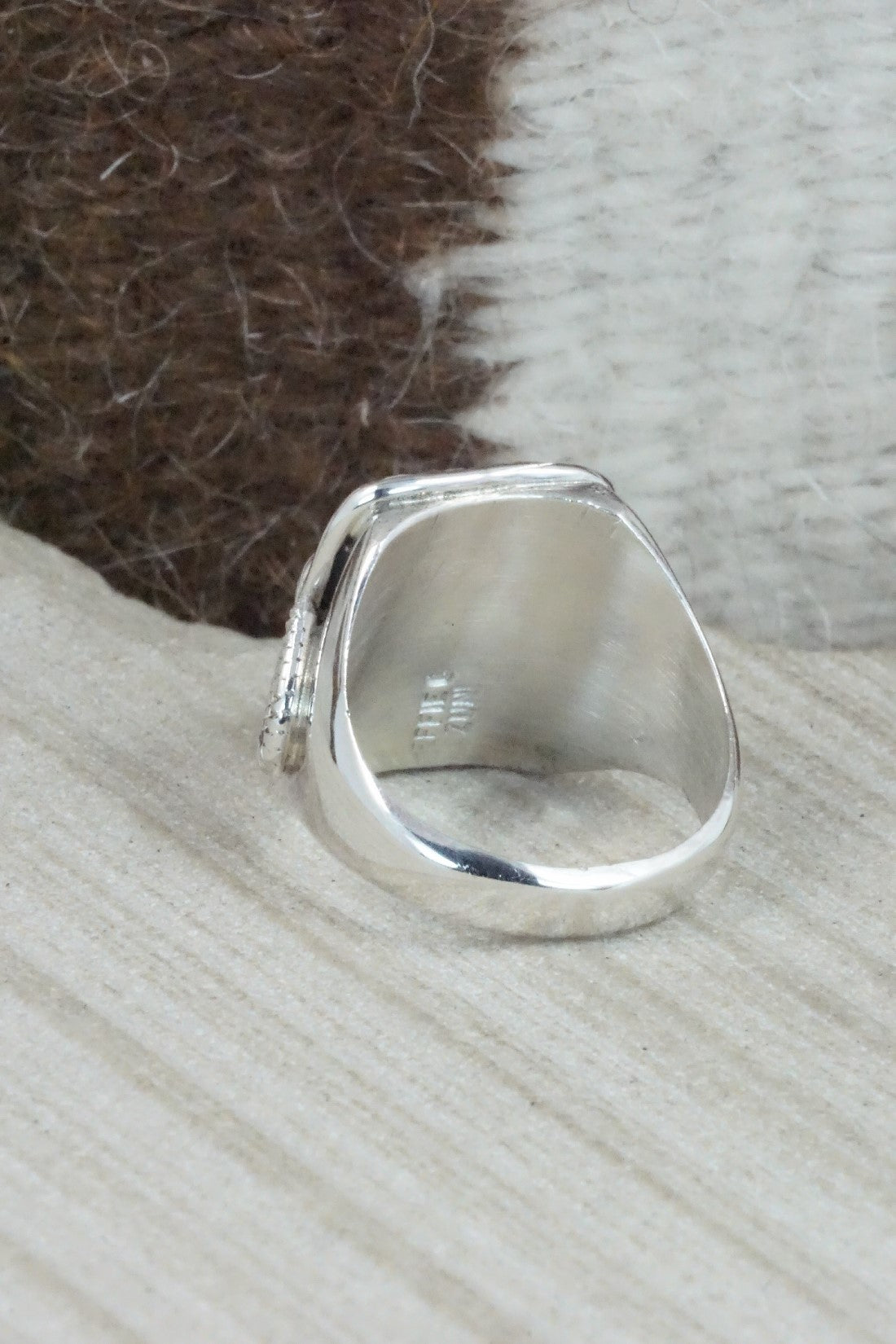Turquoise & Sterling Silver Ring - Joy Calavaza - Size 10
