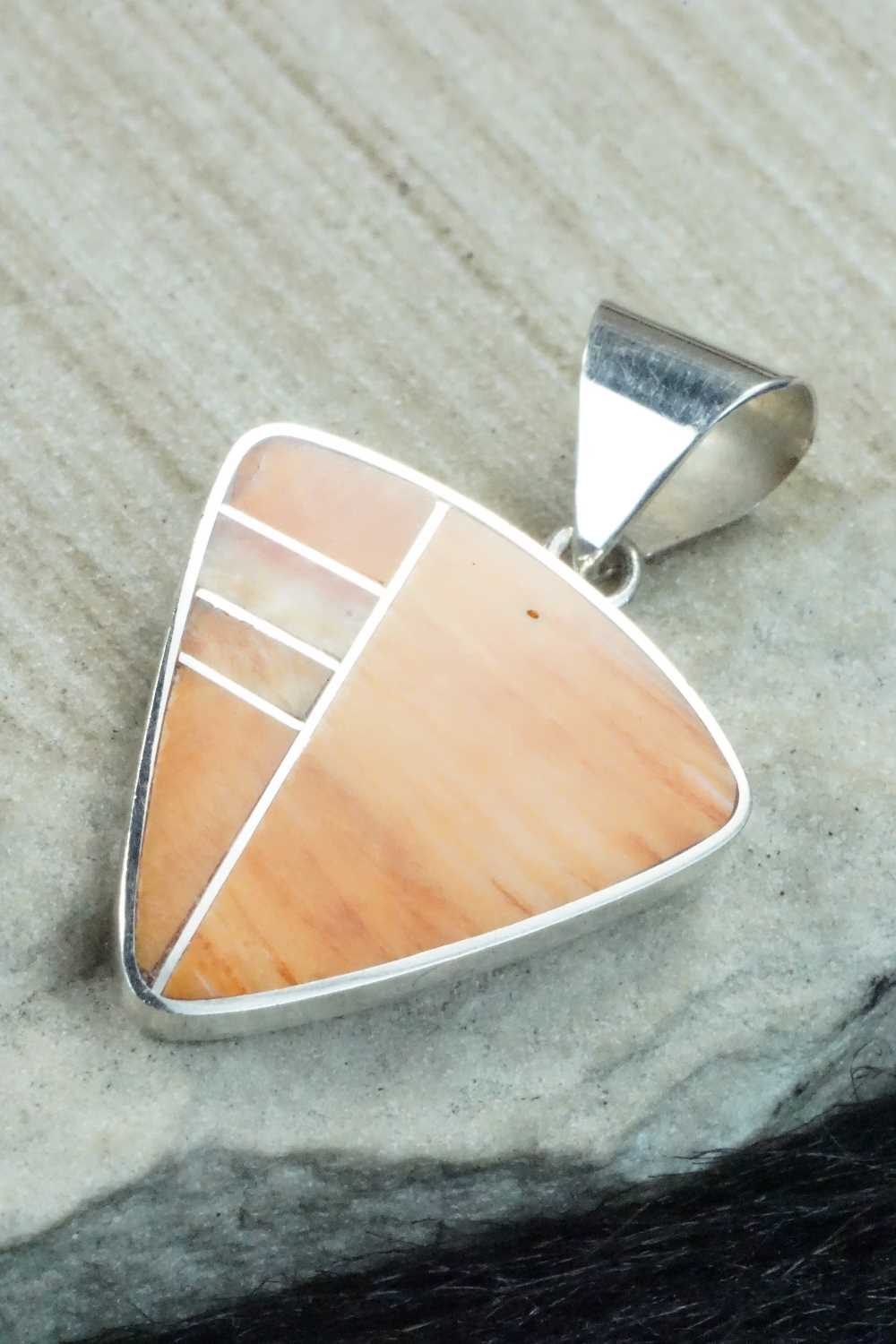 Spiny Oyster & Sterling Silver Pendant - Harold Smith