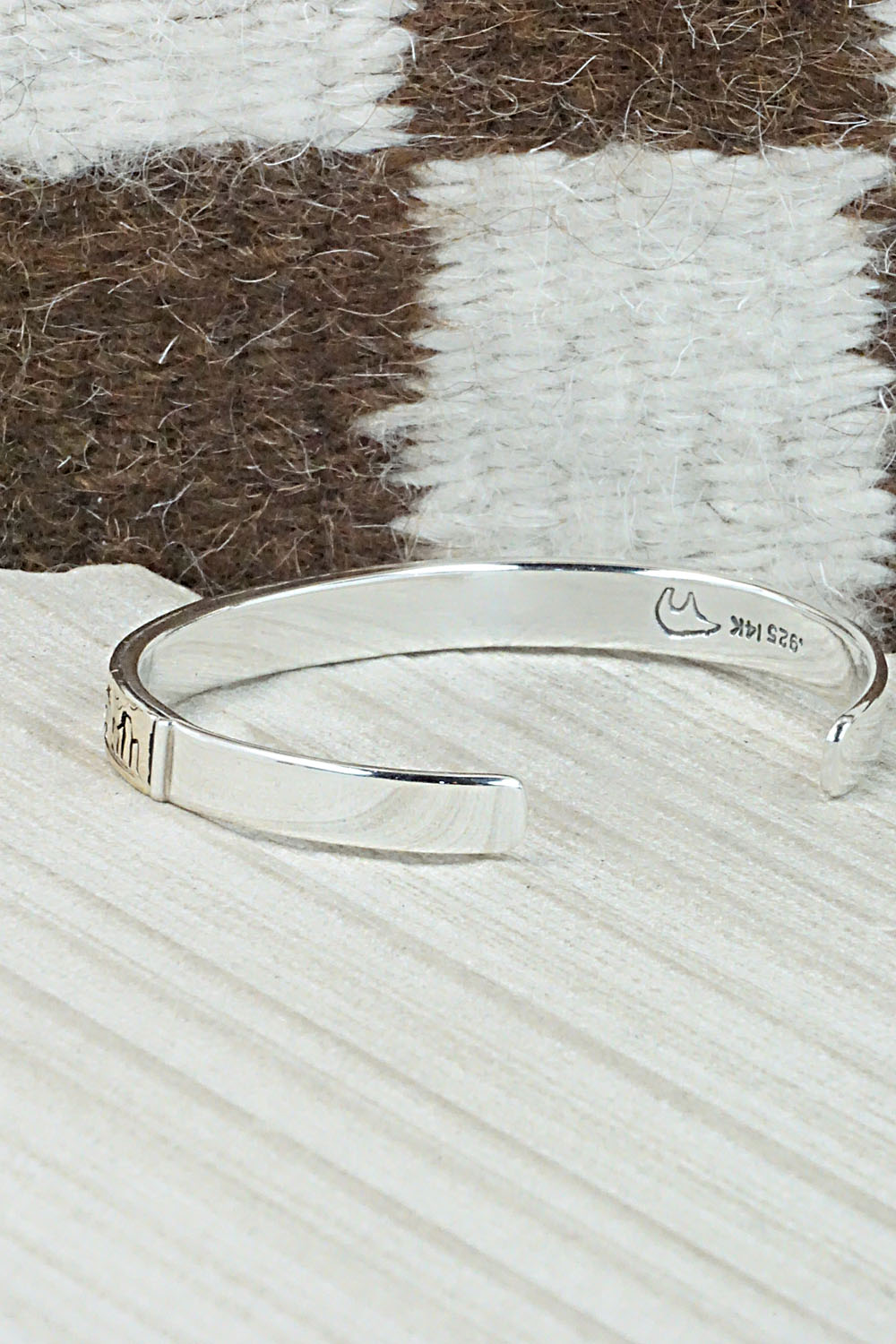 Sterling Silver & 14K Gold Fill Bracelet - Navajo