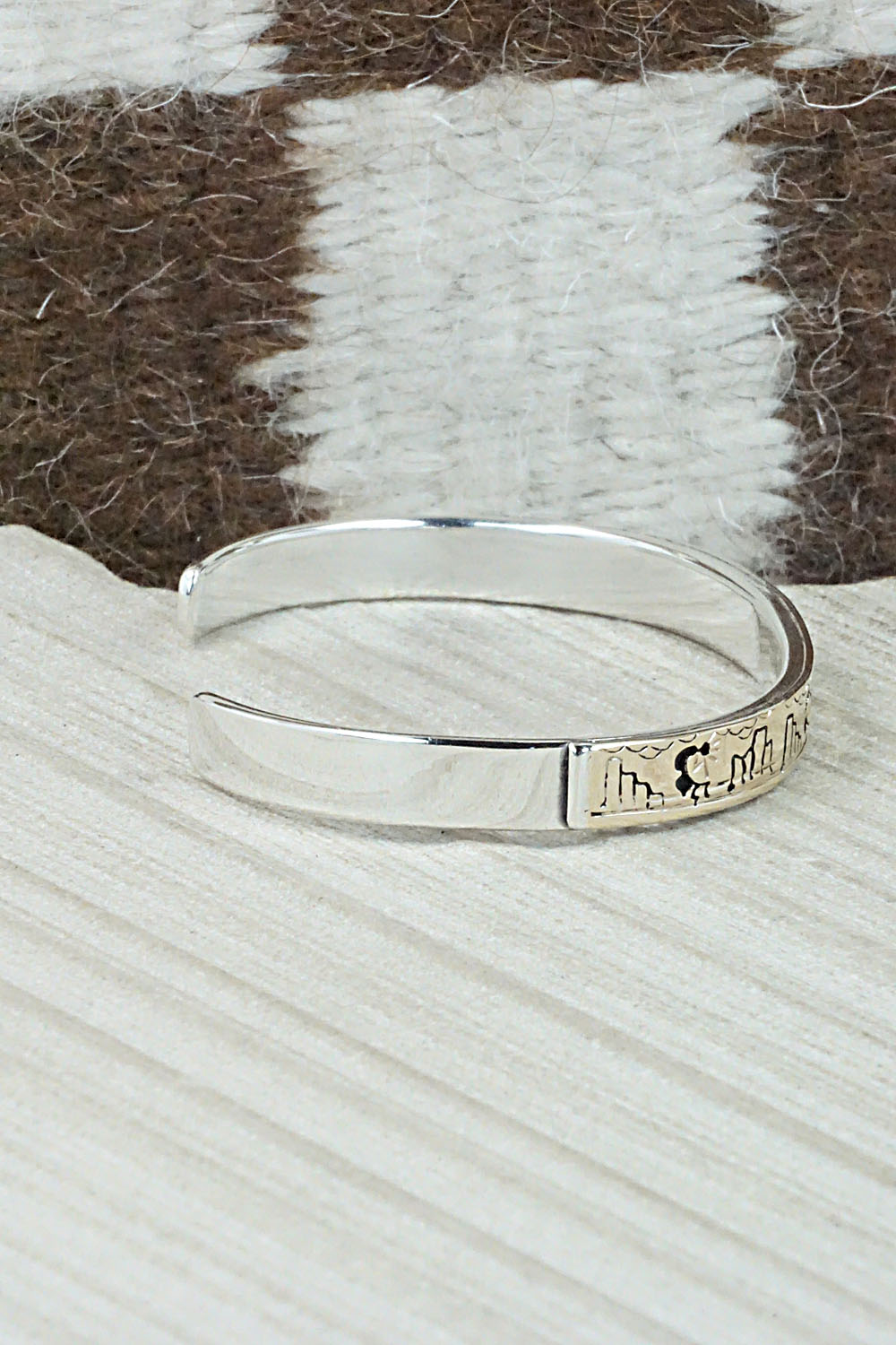 Sterling Silver & 14K Gold Fill Bracelet - Navajo