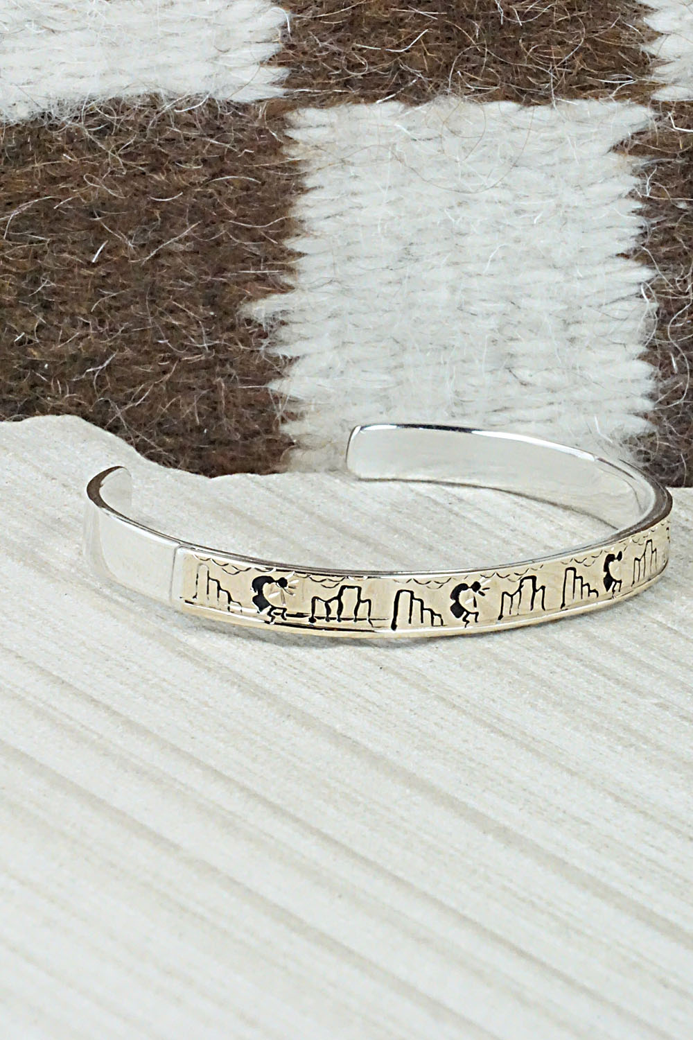 Sterling Silver & 14K Gold Fill Bracelet - Navajo