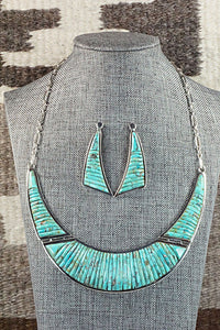 Turquoise & Sterling Silver Necklace Set - Pete Sierra