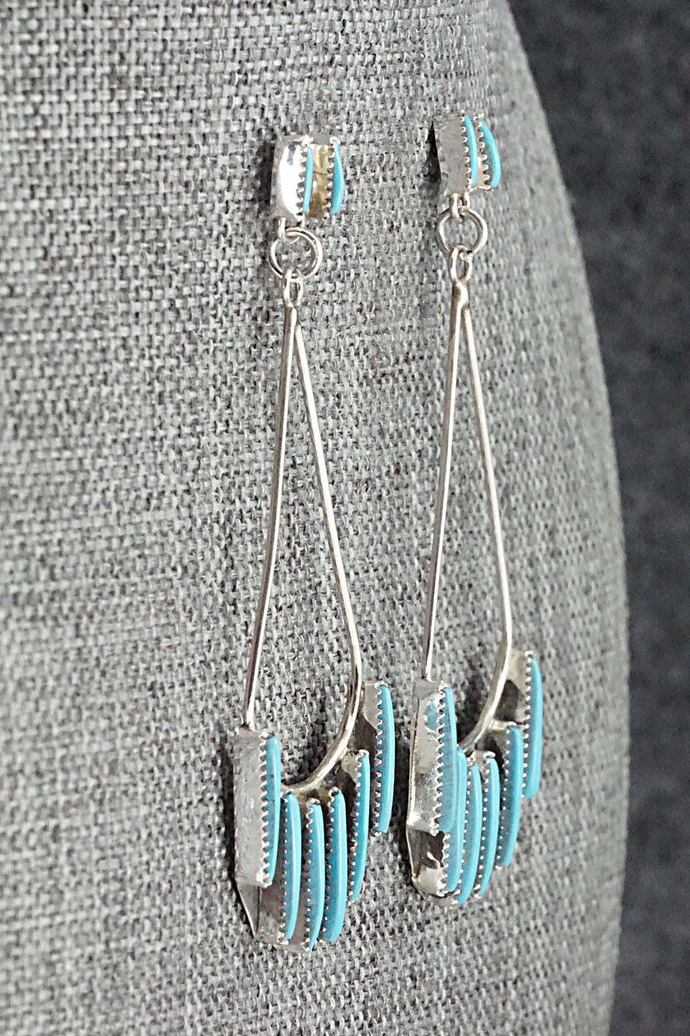 Turquoise & Sterling Silver Earrings - Ashley Laate