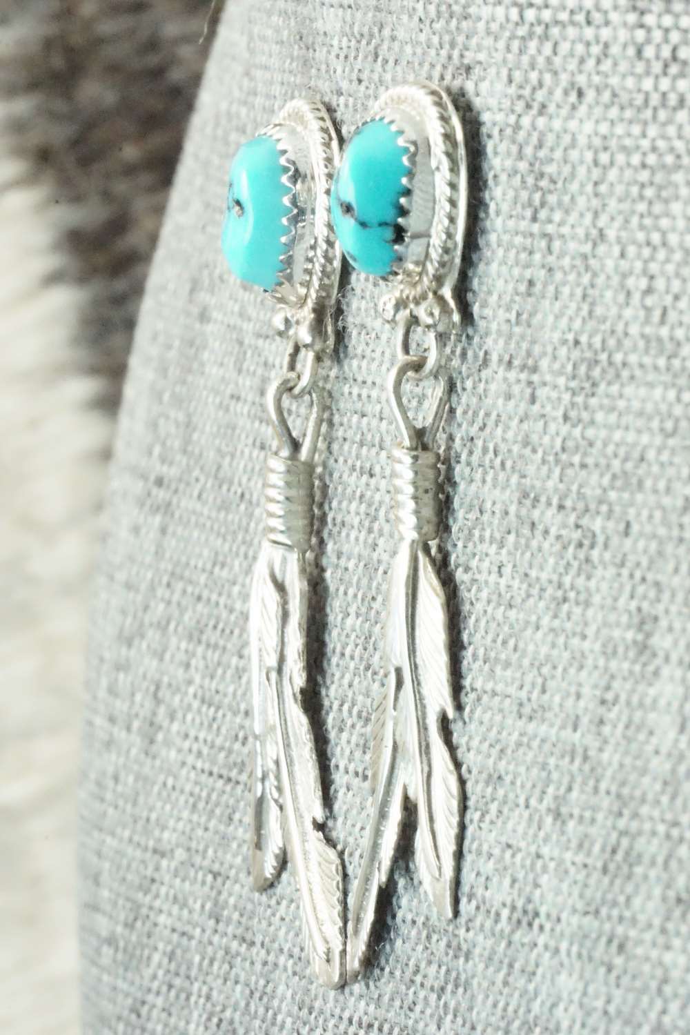 Turquoise & Sterling Silver Earrings - Annie Spencer