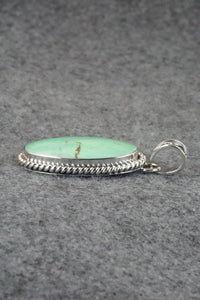 Turquoise & Sterling Silver Pendant - Sheena Jack